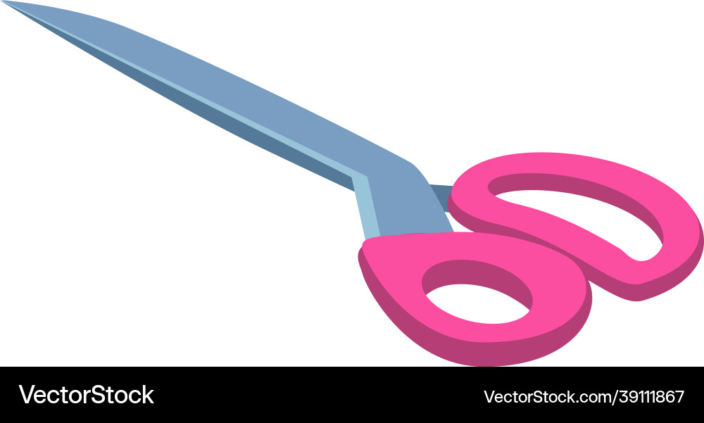 Tailors scissors isometric composition Vector Image