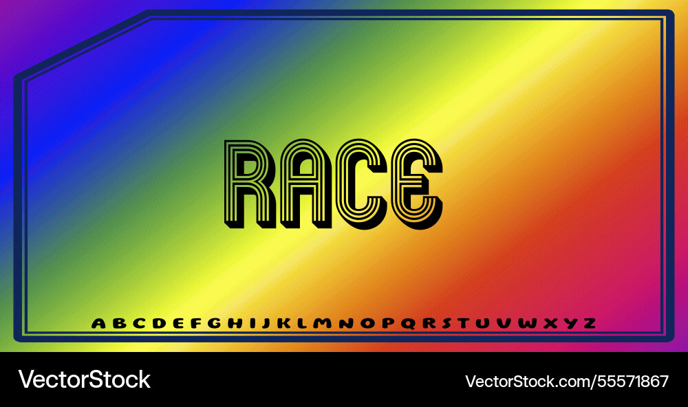 Text effects with editable colors and abstract Vector Image
