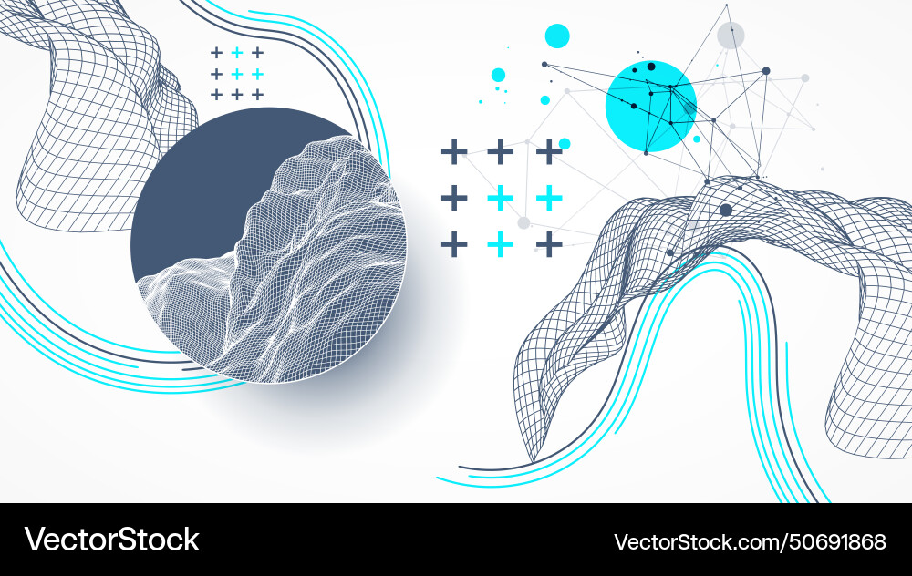 Abstract wave is made in a frame style template Abstract wave is made in a frame style template Vector Image