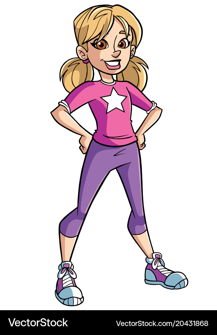 Blonde Girl Portrait Vector Image
