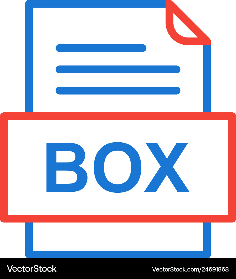 Box file document icon Vector Image