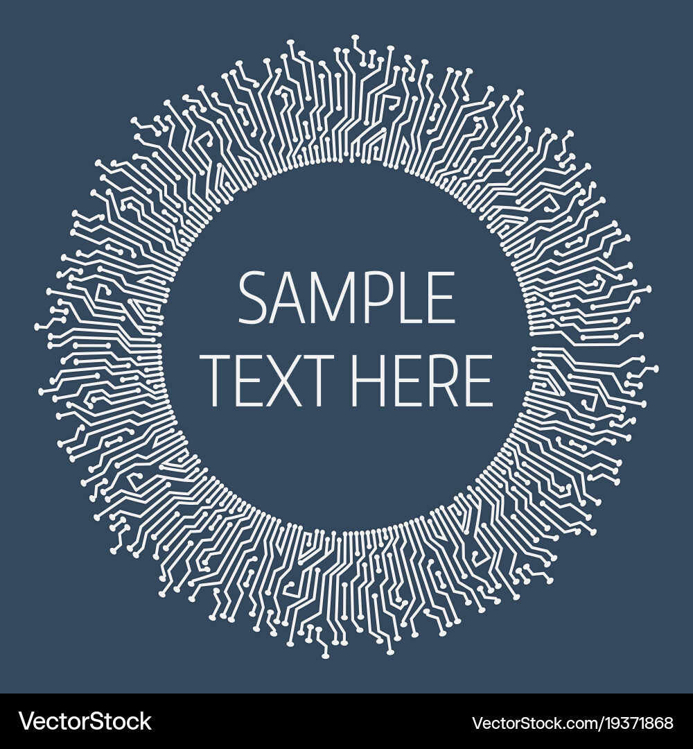 Circuit Board Circular Pattern vector image