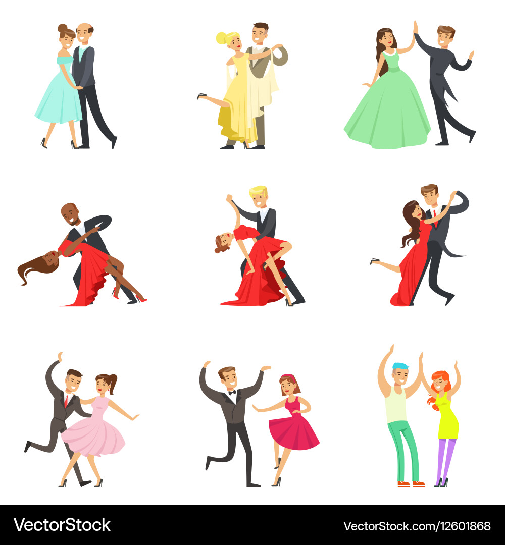 Dancing Couple - Tango & Waltz – Royalty-Free Vector | VectorStock