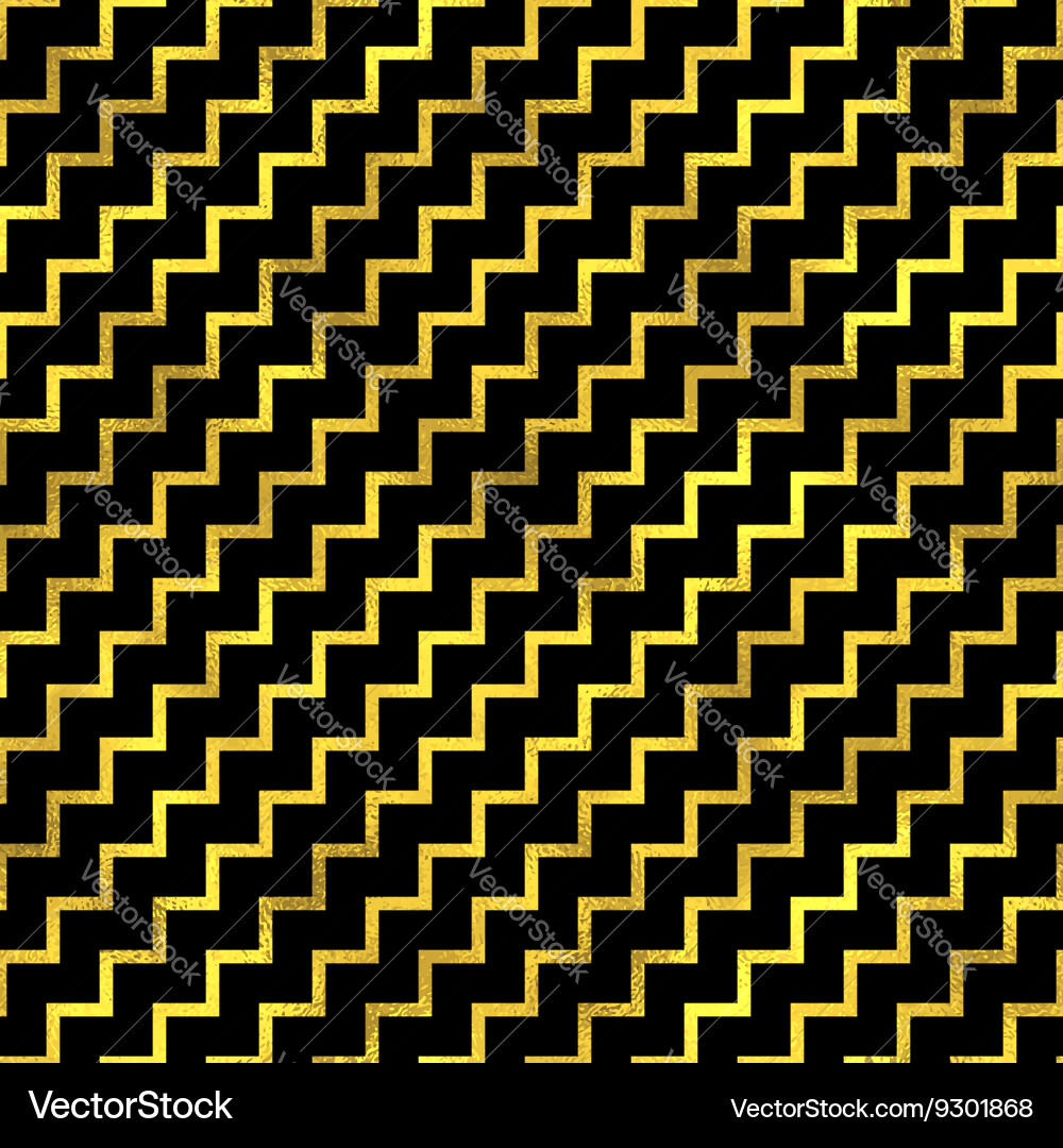 Golden Zigzag Pattern vector image