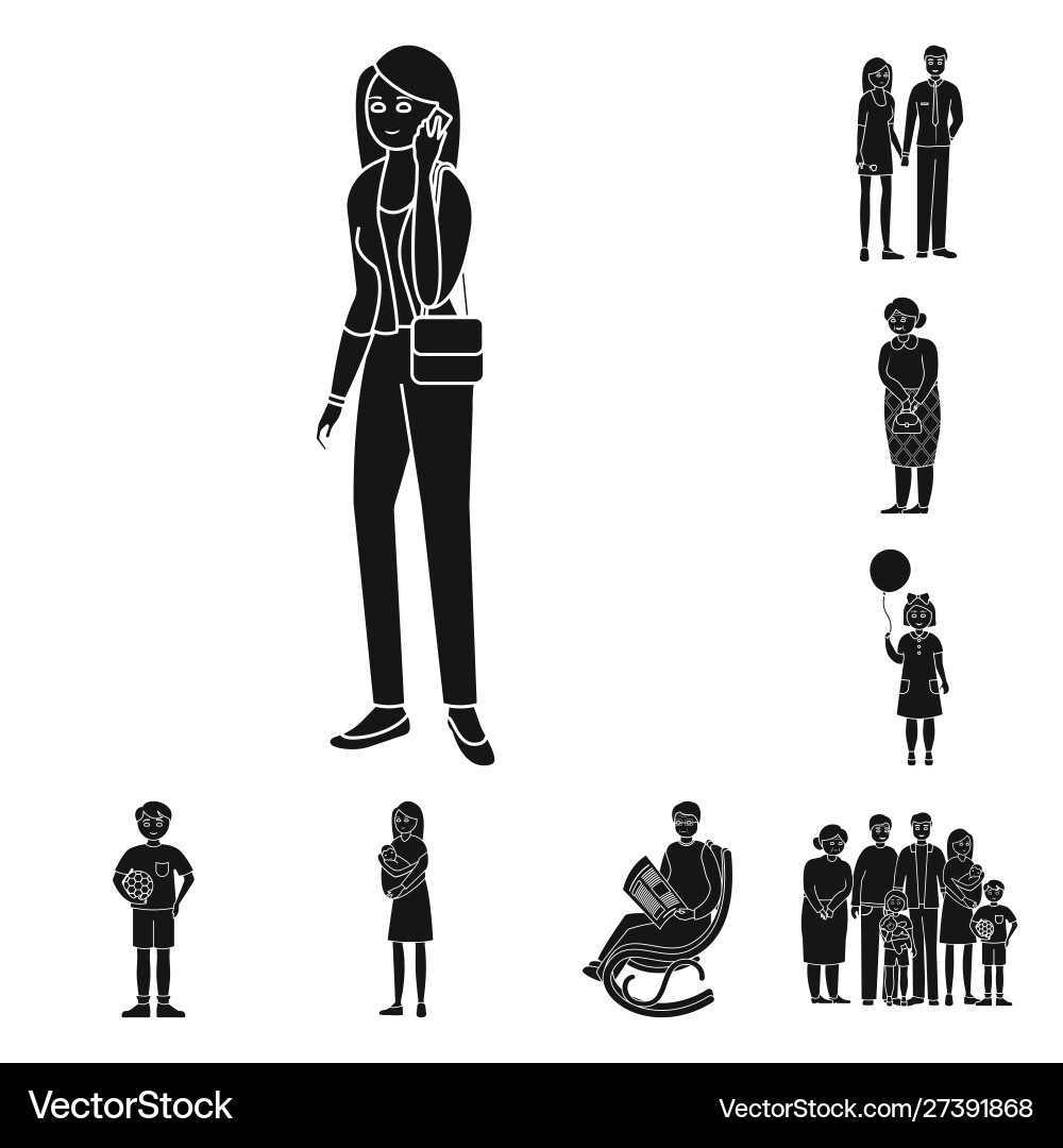 Isolated object face and portrait symbol set Isolated object face and portrait symbol set vector image