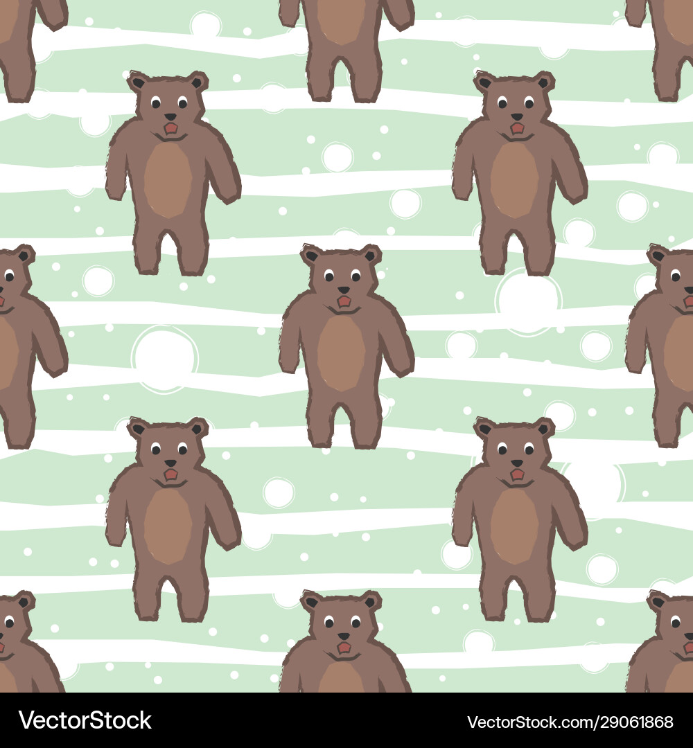 Seamless childish pattern with funny character Vector Image