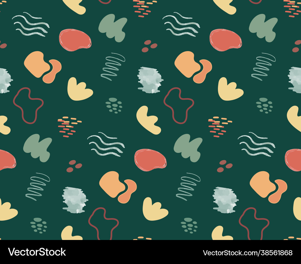 Seamless pattern abstract doodle shape background Seamless pattern abstract doodle shape background vector image