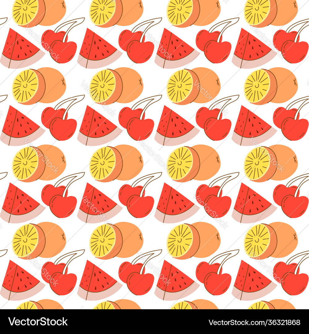 Seamless pattern with fruit background element Seamless pattern with fruit background element vector image
