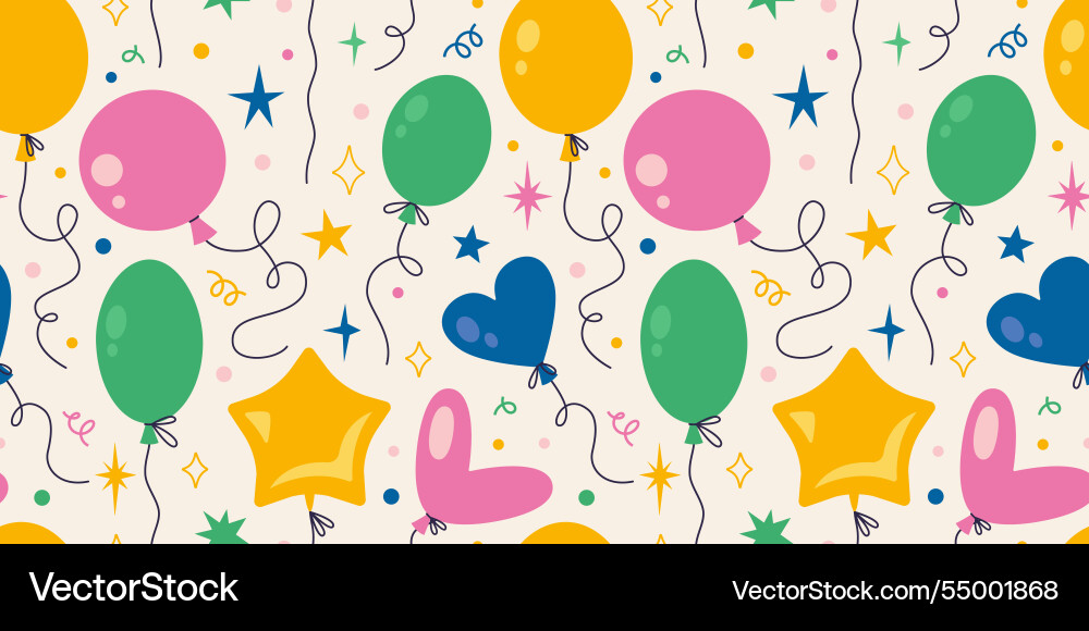 Seamless pattern with various shapes inflatable Seamless pattern with various shapes inflatable vector image