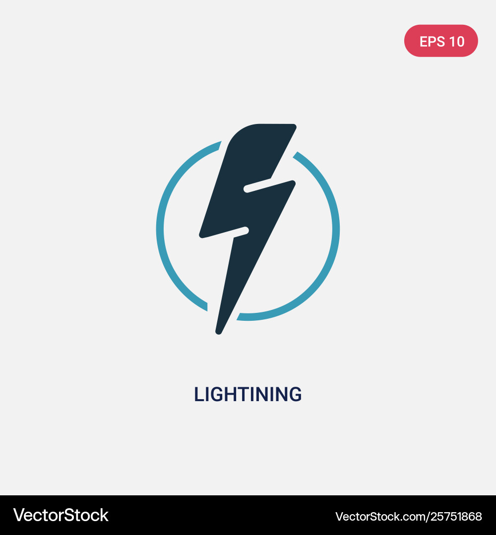 Two color lightining icon from web navigation Two color lightining icon from web navigation Vector Image