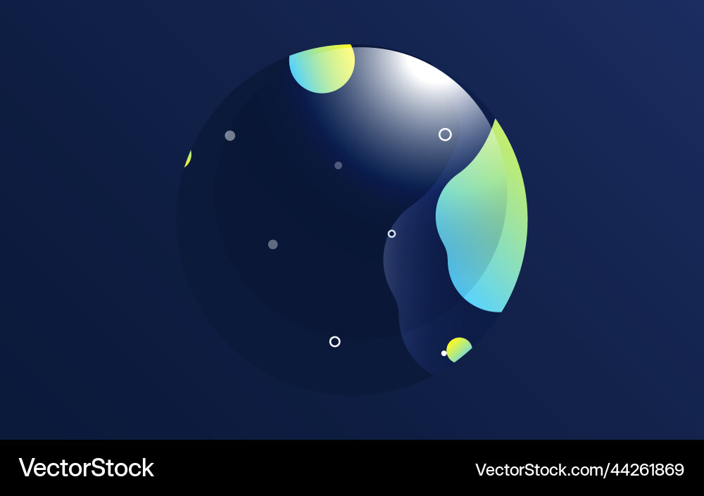 Abstract circle liquid shapes globe blobs Vector Image