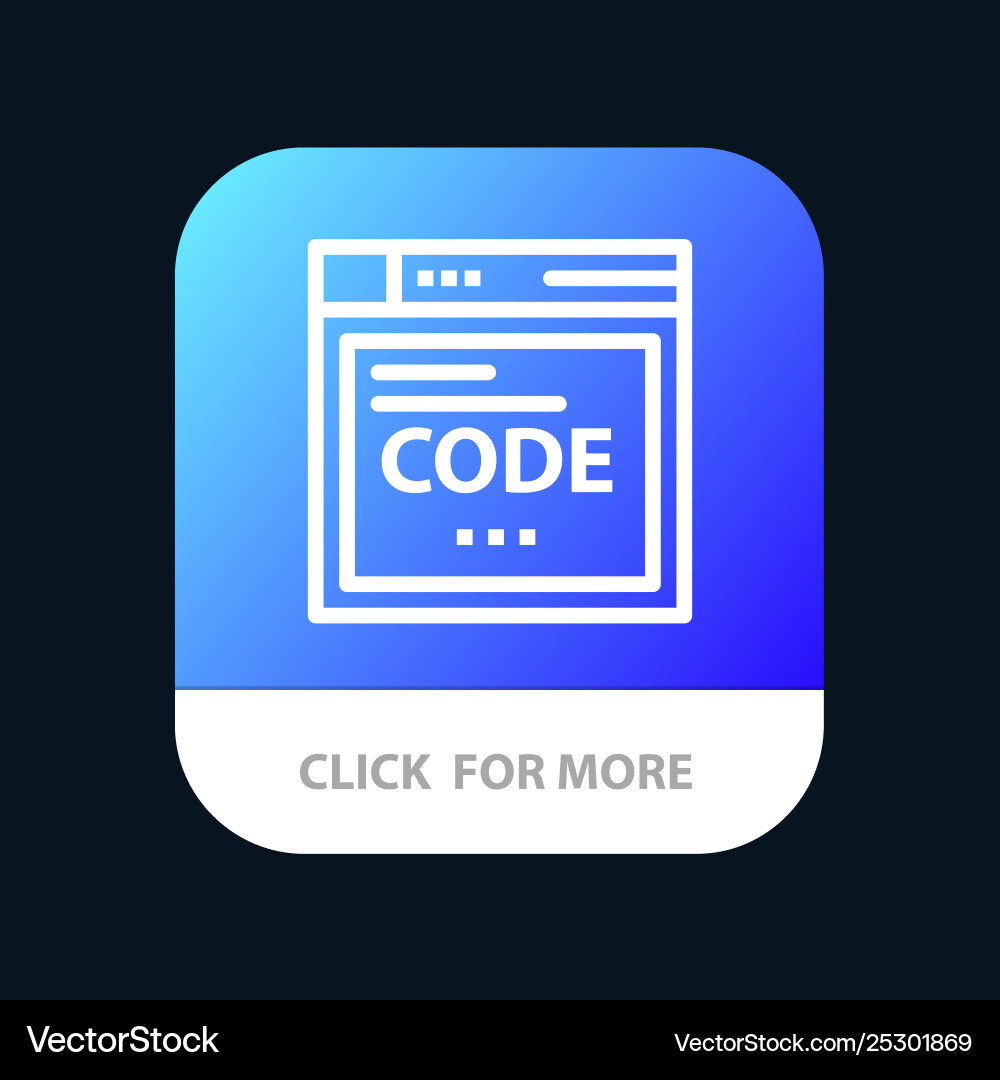Browser-Internetcode kodieren mobile App-Taste Browser-Internetcode kodieren mobile App-Taste vektorbild