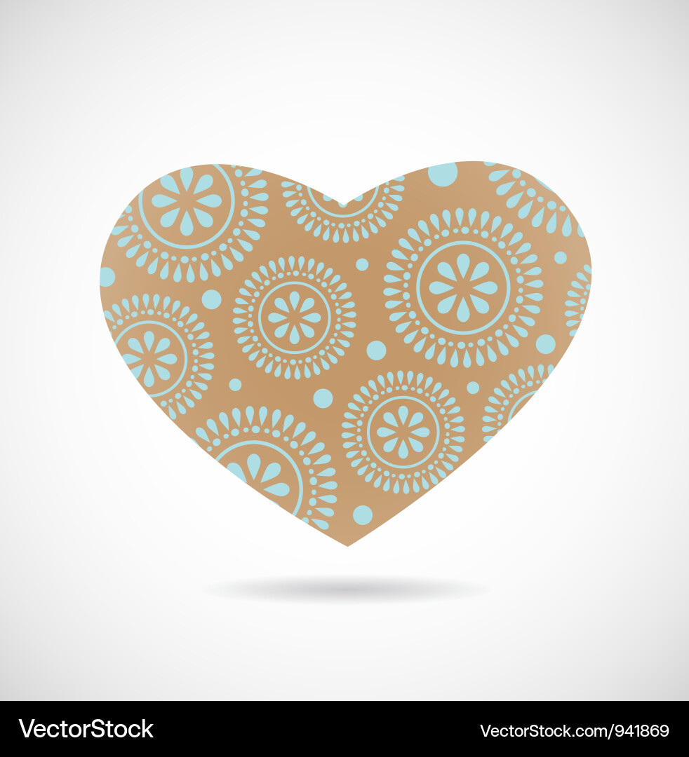 Decorative heart Vector Image