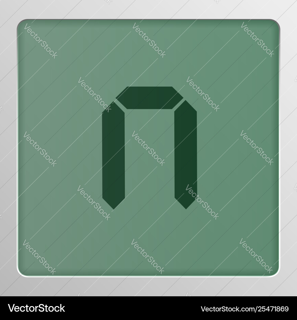 Digital character set typeface on a screen Digital character set typeface on a screen vector image