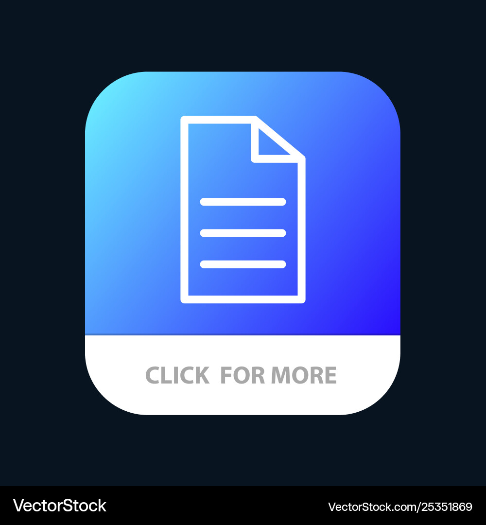 File data user interface mobile app button File data user interface mobile app button vector image