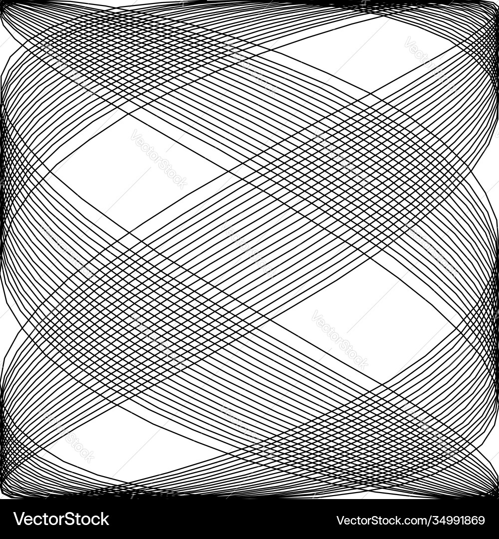 Geometric curved intersecting lines abstract grid Geometric curved intersecting lines abstract grid vector image