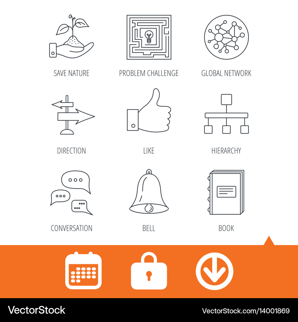 Global network like and conversation icons vector image