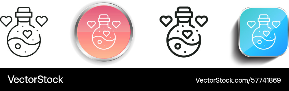 Potion icon thin linear regular and button style Potion icon thin linear regular and button style vector image