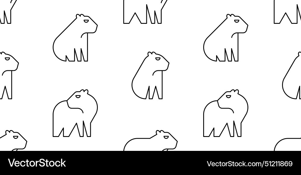 Seamless pattern with capybaras Vector Image