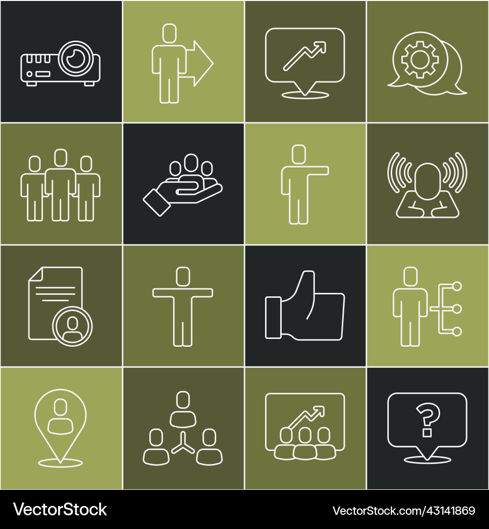 Set line question mark user of man in business Set line question mark user of man in business vector image