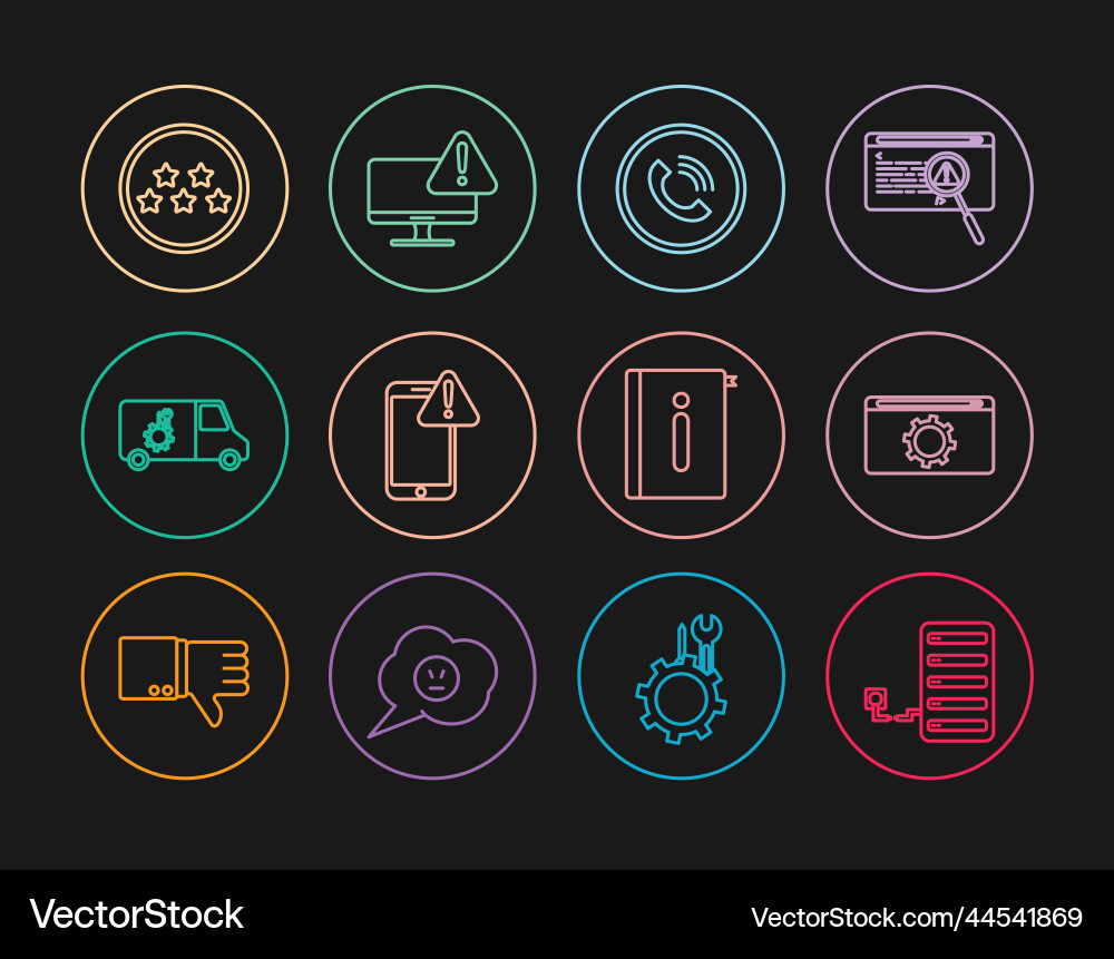 Set line server setting phone call mobile vector image