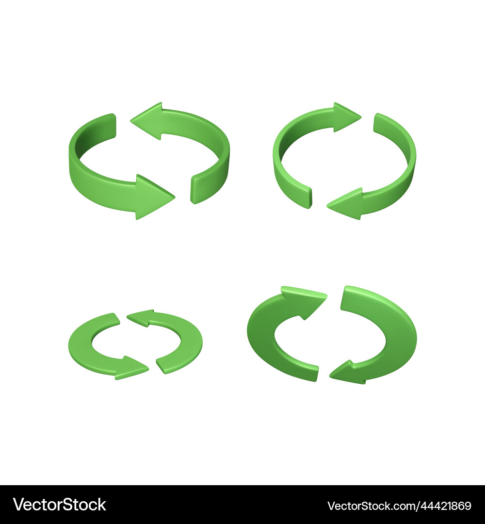 Set of rotation arrows looping in circle for app Set of rotation arrows looping in circle for app vector image