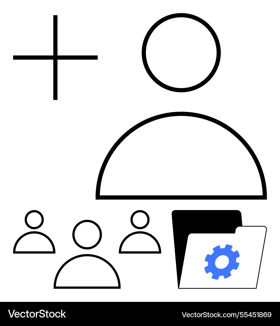 User management and team collaboration Royalty Free Vector