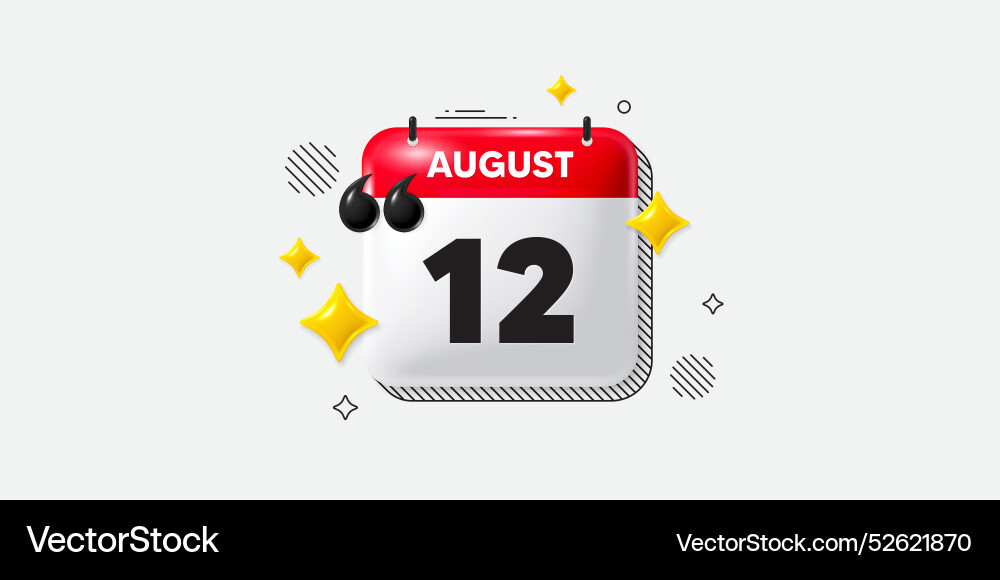 12th day of the month icon event schedule date 12th day of the month icon event schedule date vector image