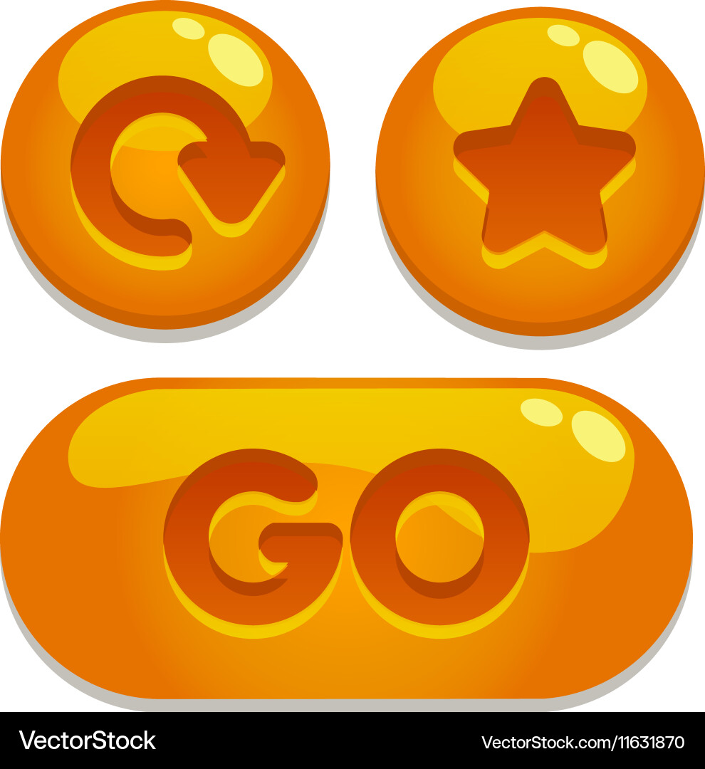 A set of buttons for gaming interfaces vector image
