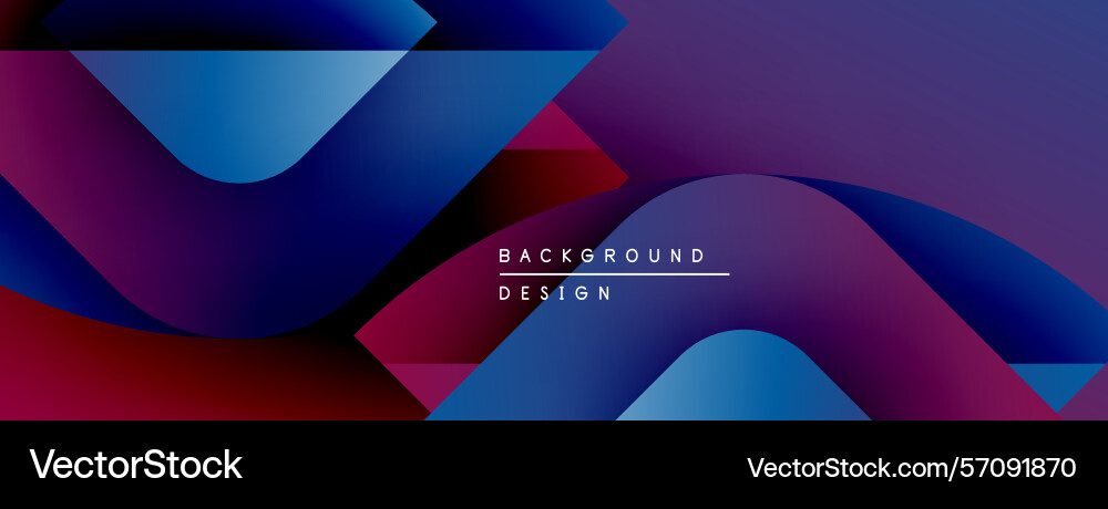 Abstract fluid shapes overlap creating vibrant Vector Image