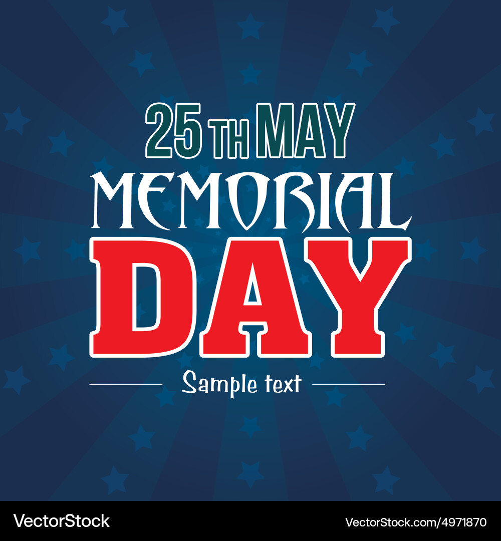 Abstract memorial day with some special objects Vector Image