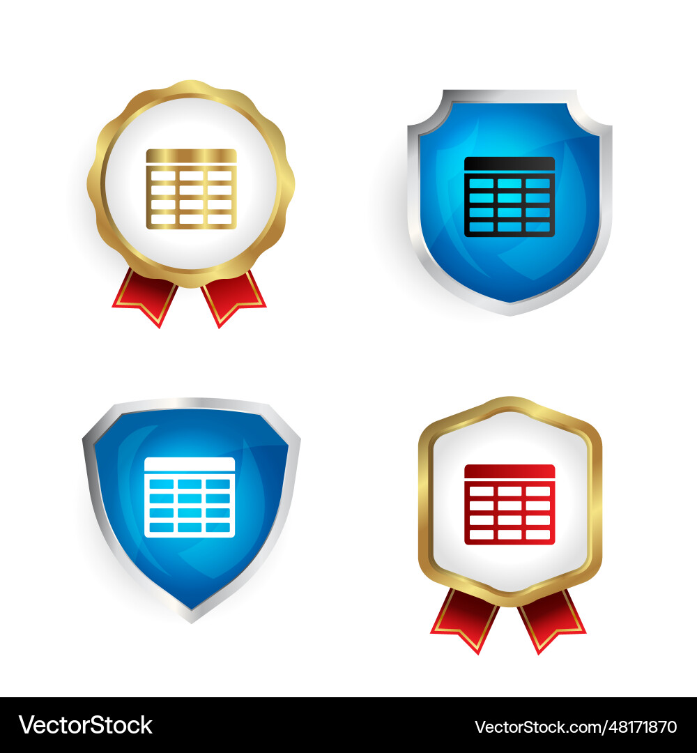 Abstract table badge and label collection Abstract table badge and label collection vector image