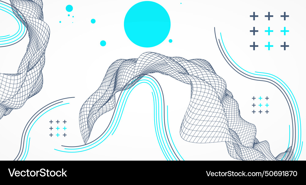 Abstract wave is made in a frame style template Abstract wave is made in a frame style template vector image