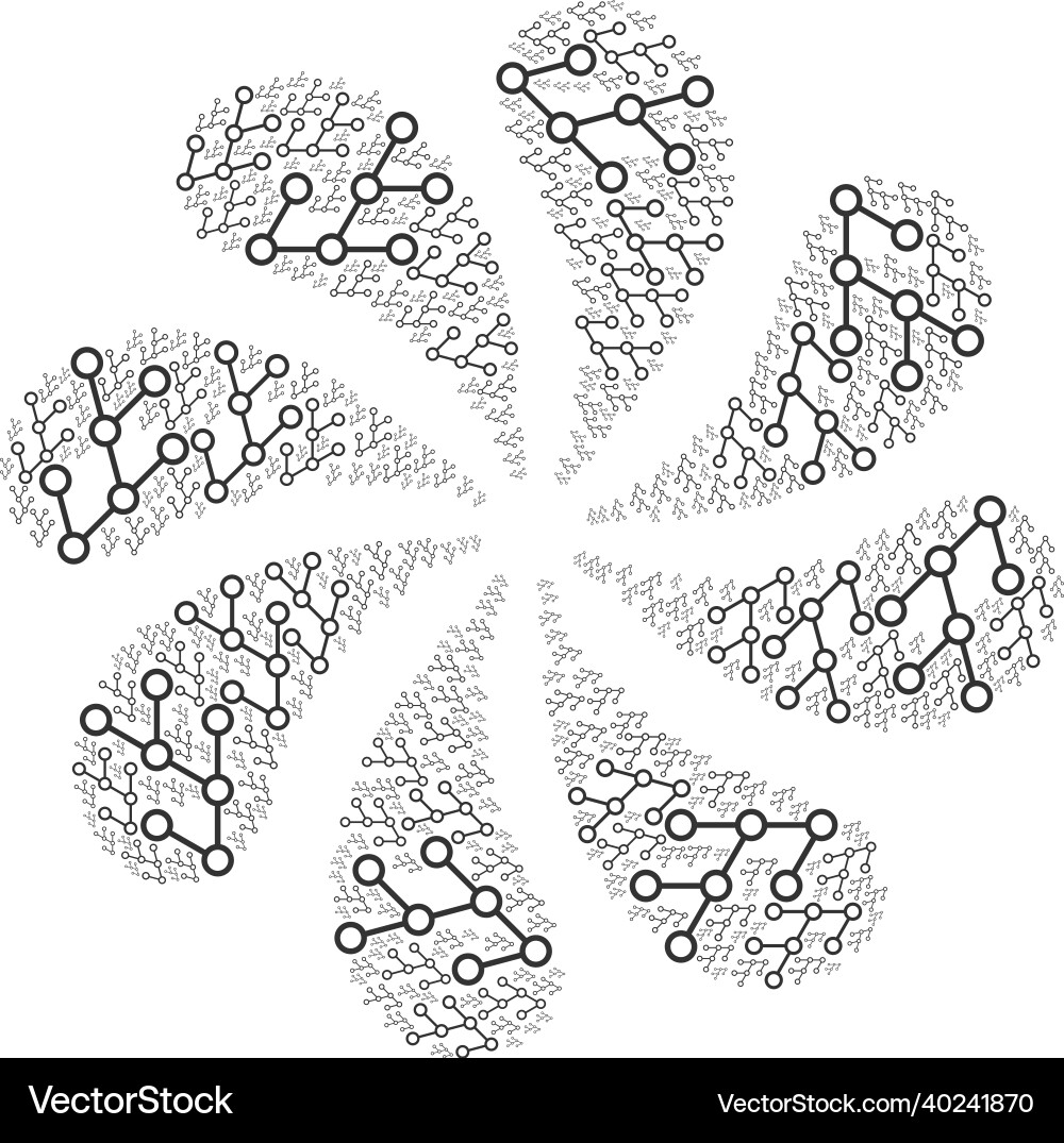 Binary hierarchy icon curl bang Binary hierarchy icon curl bang vector image