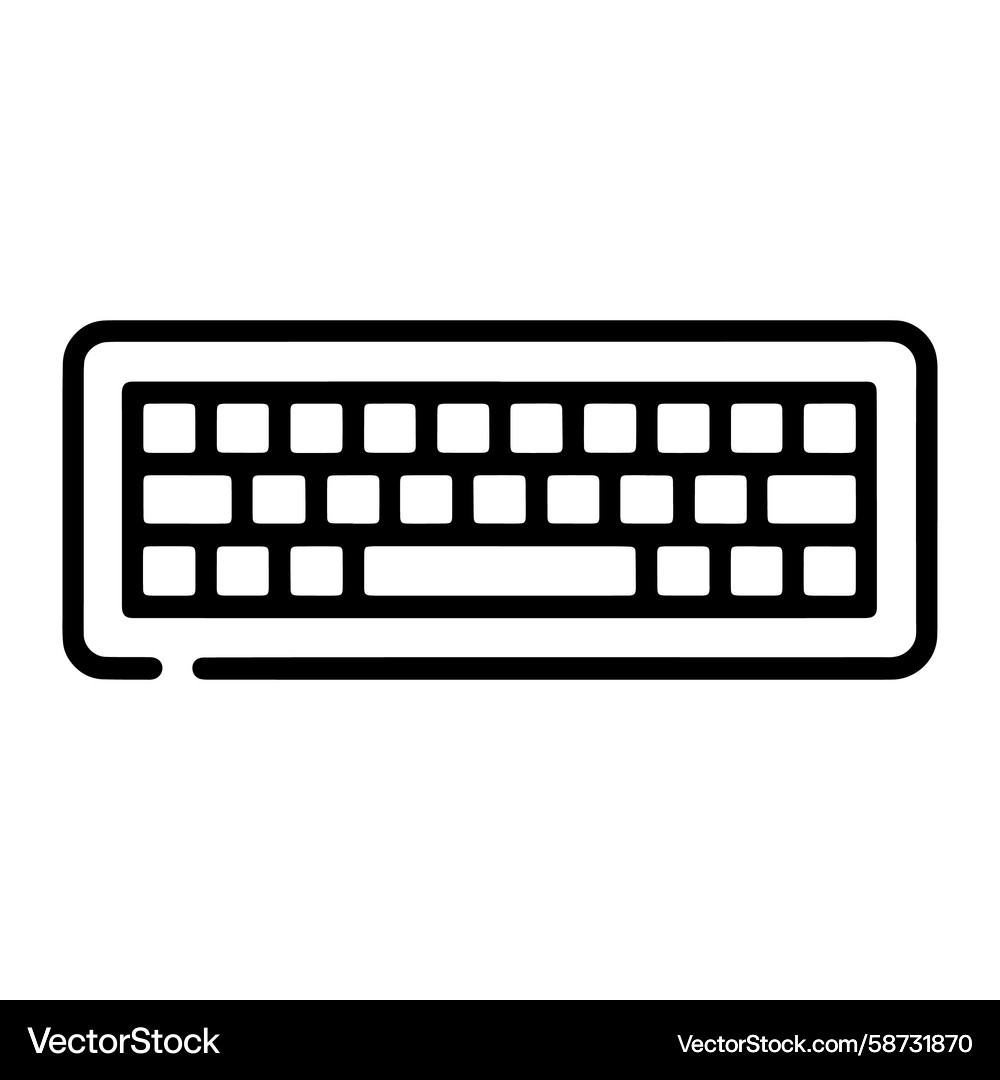 Black keyboard icon input device technology Vector Image