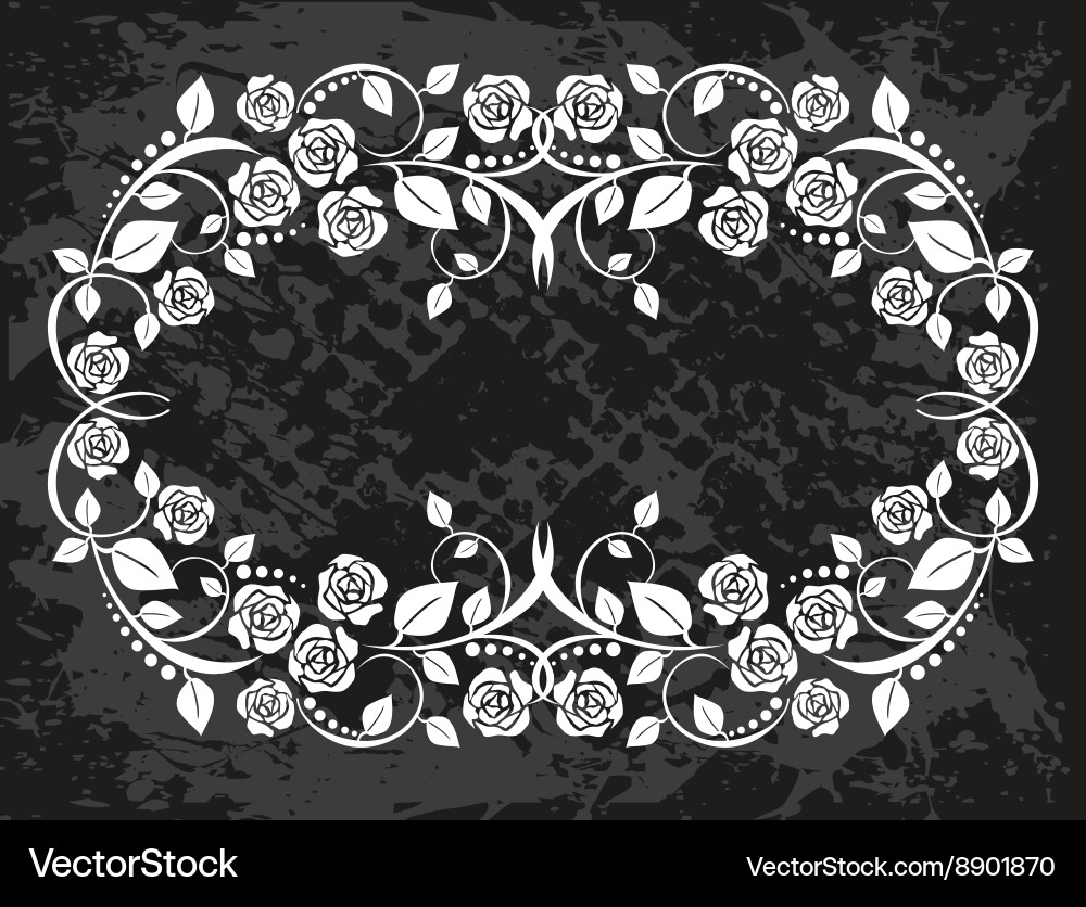 Decorative frame with pattern vector image