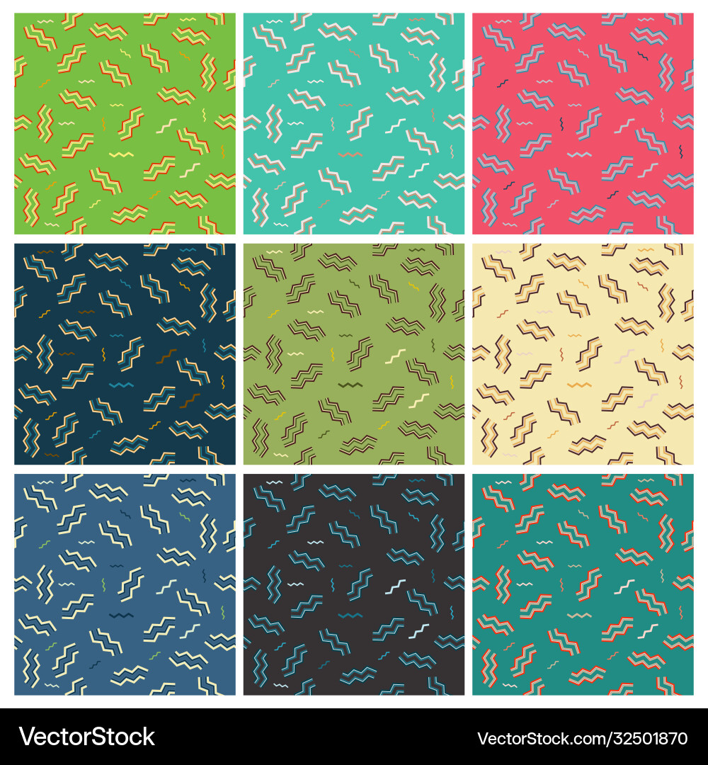 Double zig zag lines seamless pattern Double zig zag lines seamless pattern Vector Image