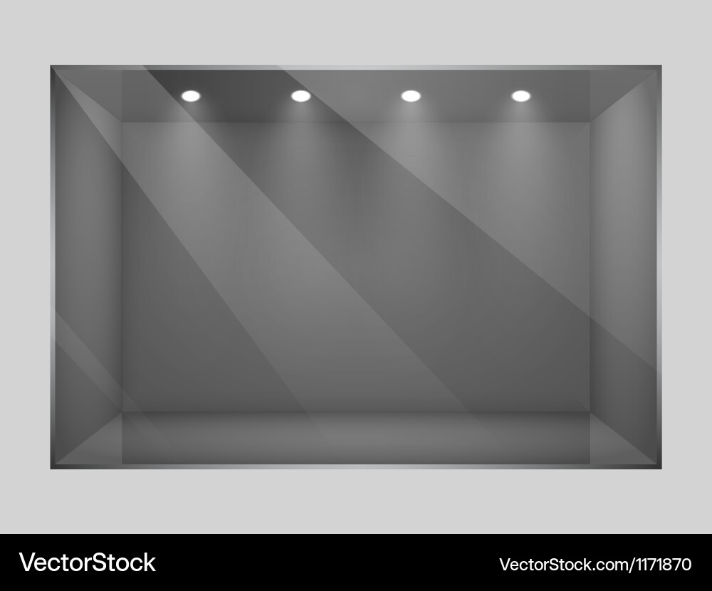 Empty Shop Window Display vector image