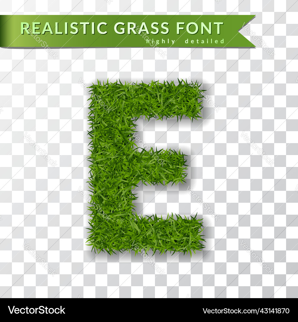 Grasbrief e alphabet 3d design capital Grasbrief e alphabet 3d design capital vektorbild