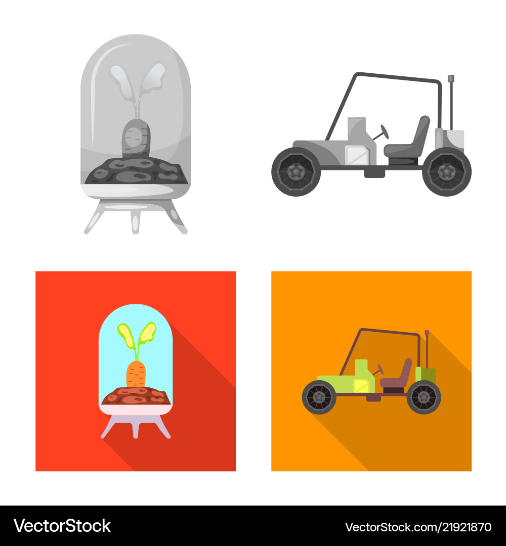 Isolated object of mars and space logo collection Isolated object of mars and space logo collection Vector Image