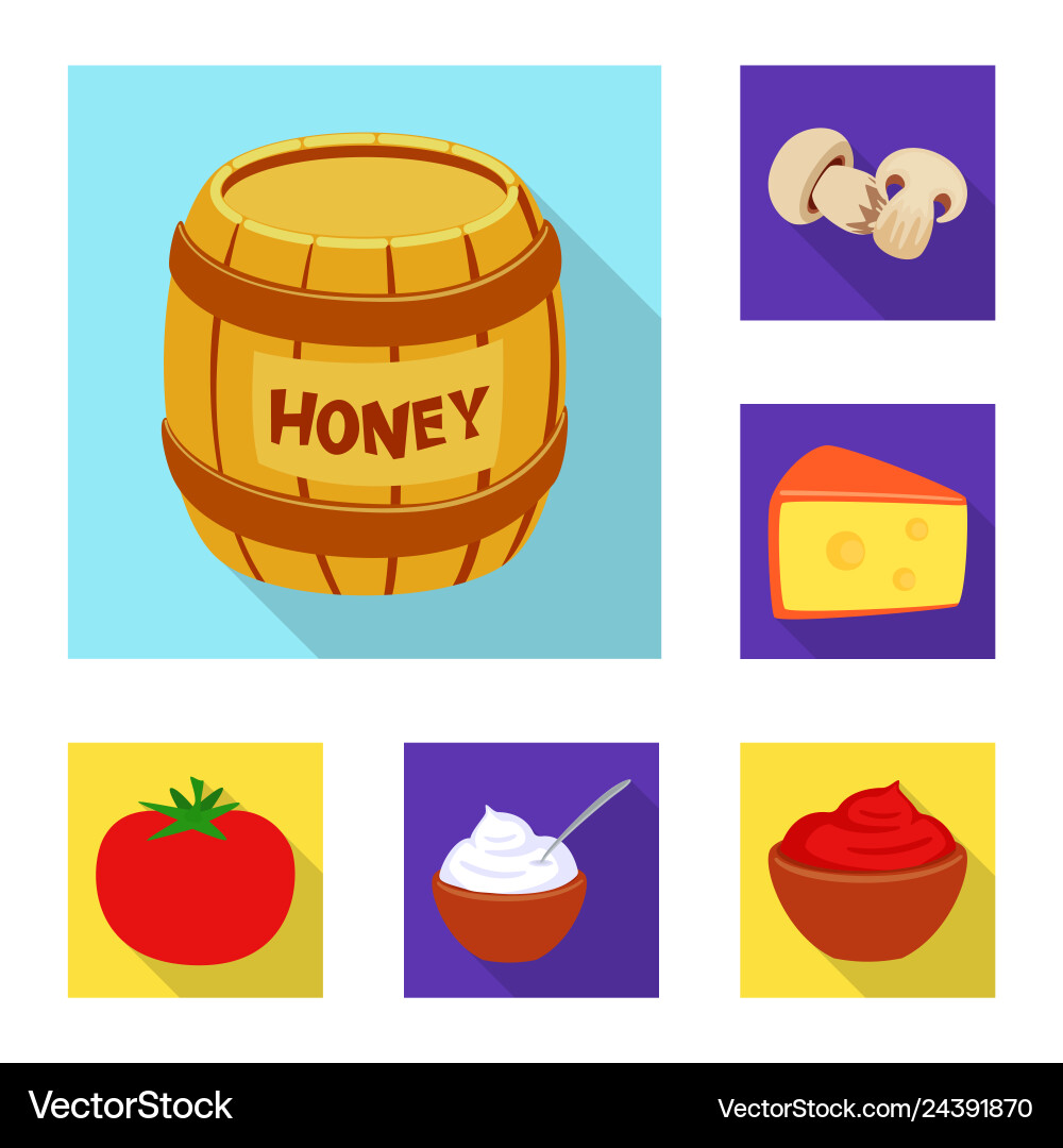 Isolated object of taste and product symbol set Isolated object of taste and product symbol set Vector Image