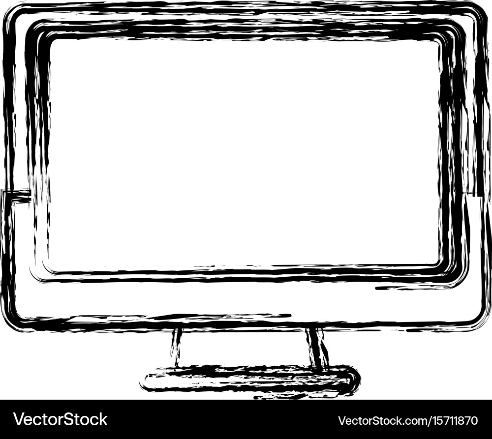 Monitor screen computer device technology Vector Image