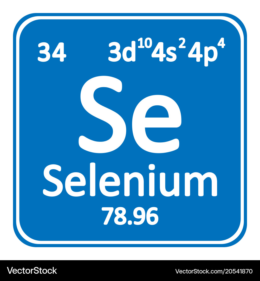 Periodic table element selenium icon vector image