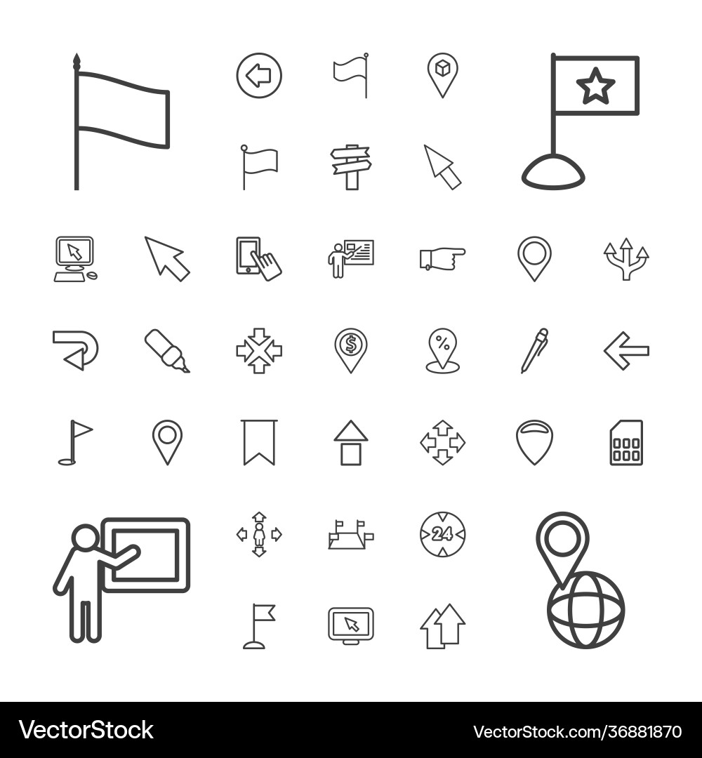 Pointer icons vector image