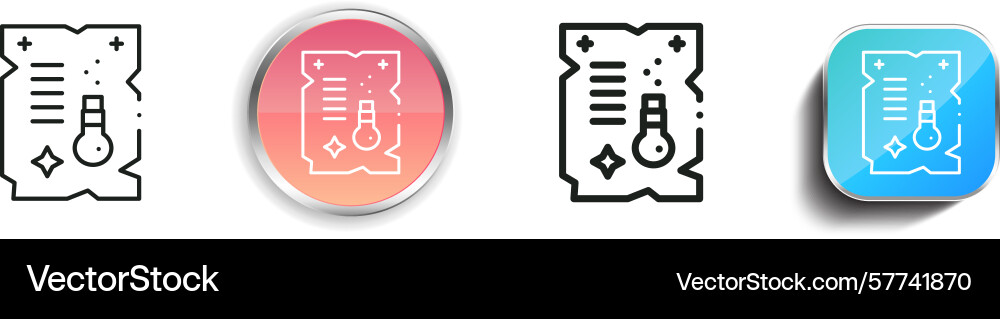 Potion icon thin linear regular and button style vector image