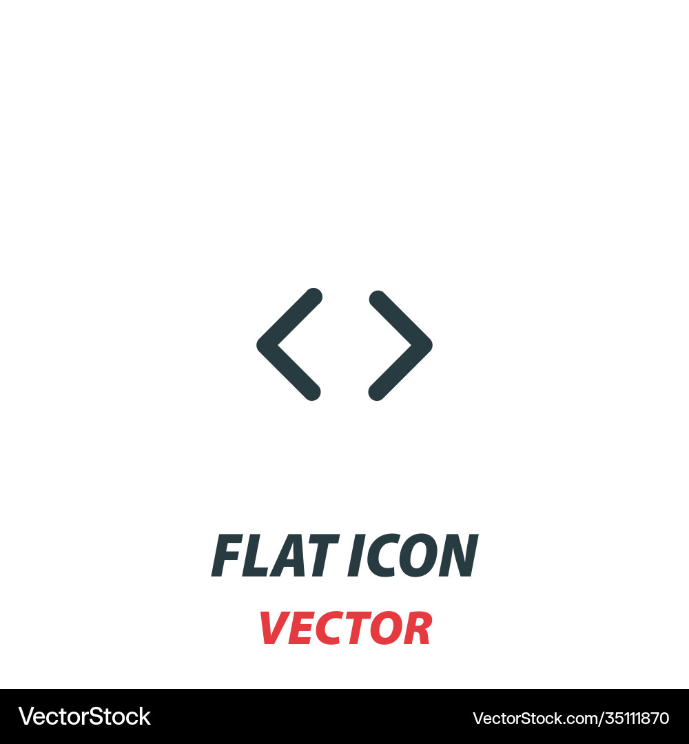 Programming code icon in a flat style pictograph Programming code icon in a flat style pictograph vector image