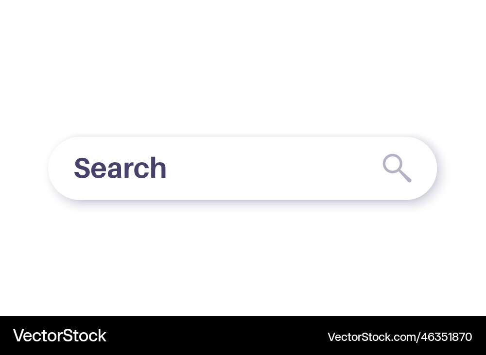 Search Input Field Control Vector Image