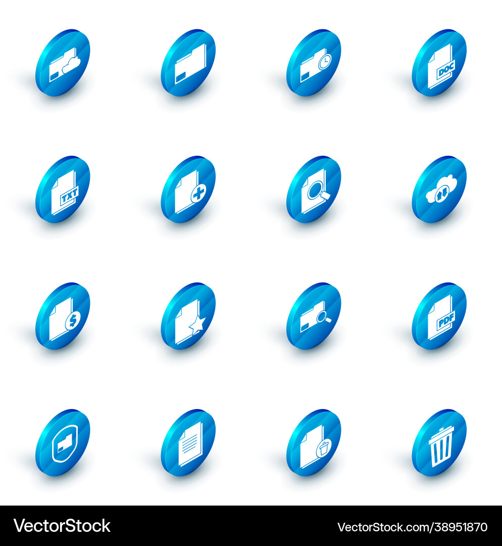Set document folder with clock doc file Set document folder with clock doc file vector image