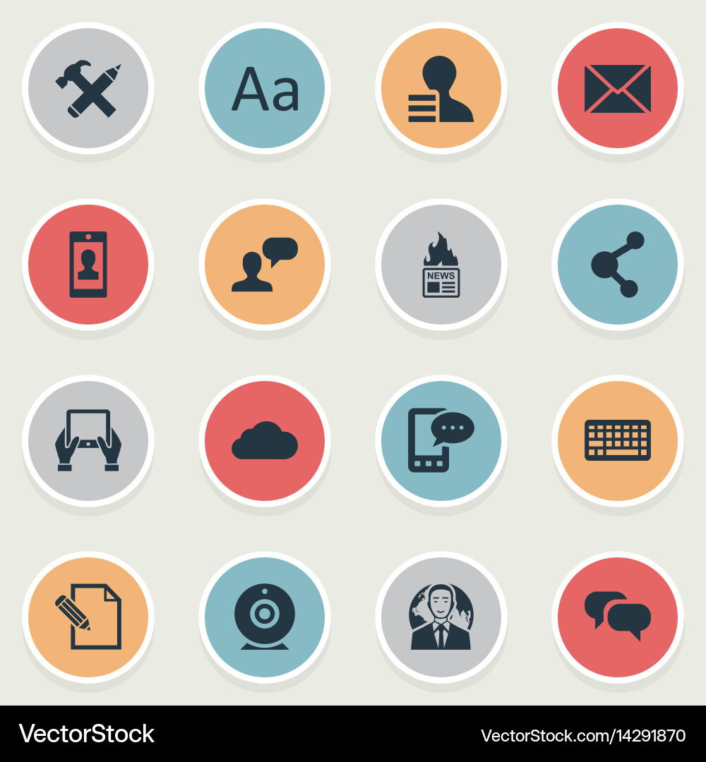 Set of simple user icons Vector Image