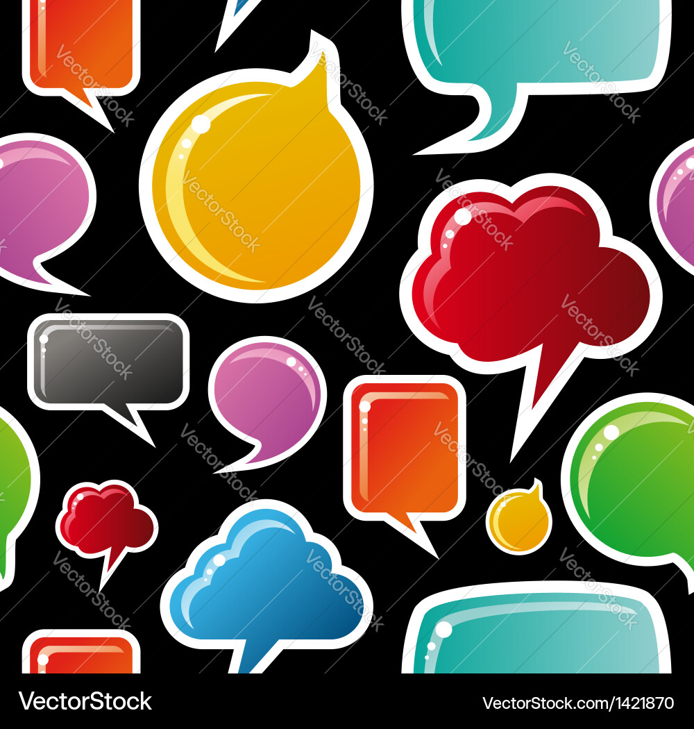 Speech Bubble Pattern Background vector image